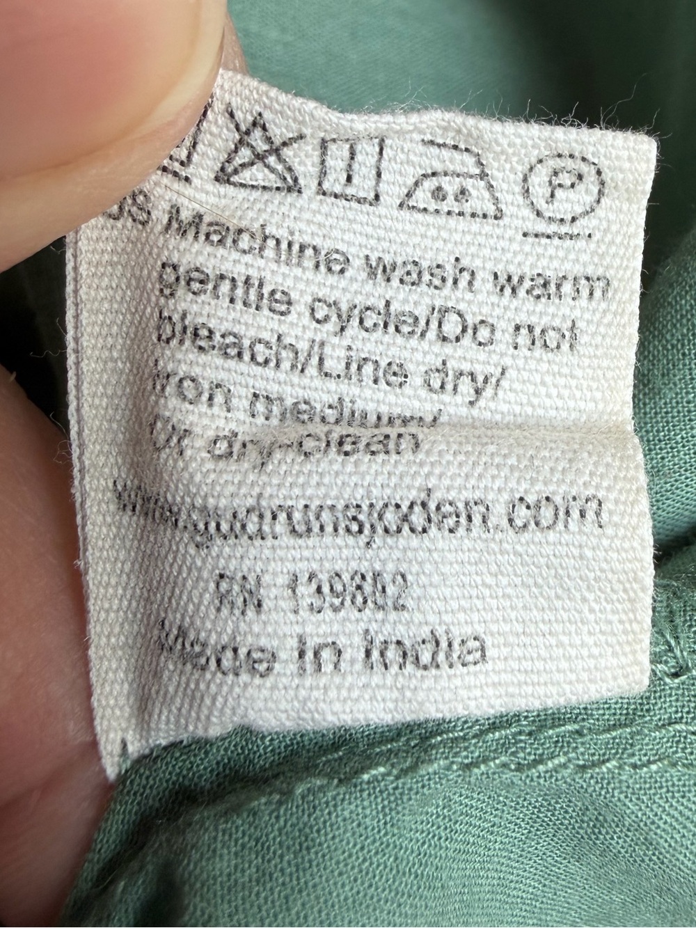 Gudrun Sjoden Organic Cotton Wrap Pants Green Size Small - Picture 10 of 10